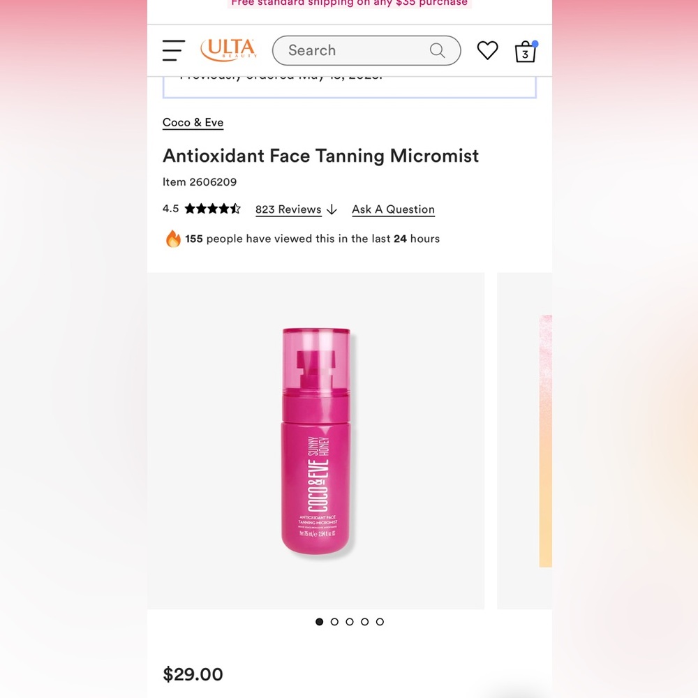 Coco & Eve | Face Tanning Mist (NEW/UNOPENED)